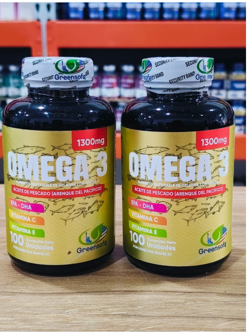 COMBO Omega 3 1300mg Softgels x 2 Frascos – EPA, DHA, Vitamina C y E | INVIMA