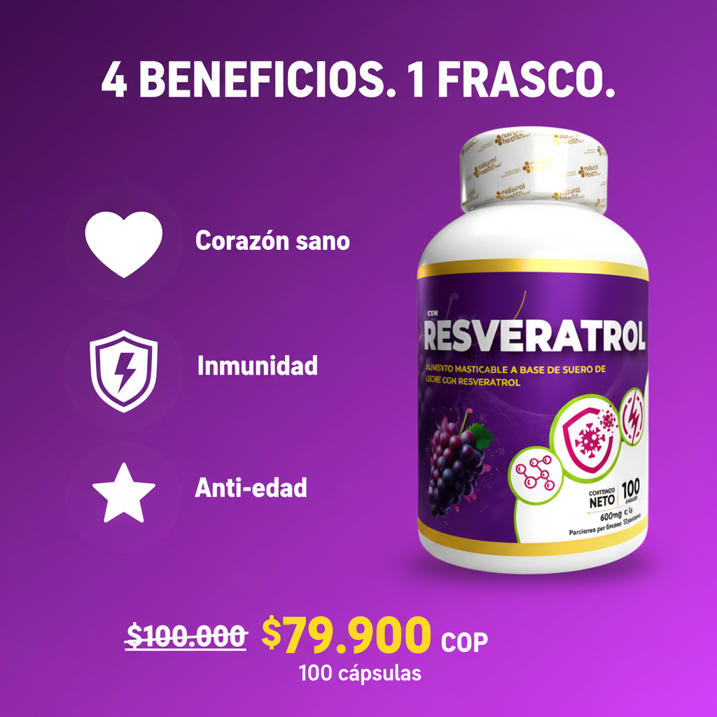 4 Beneficios 1 Frasco
