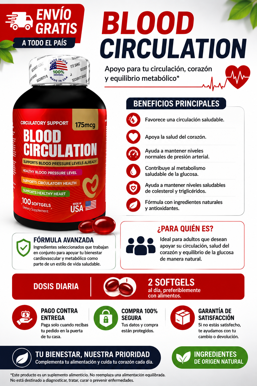 BLOOD CIRCULATION X 100 Softgels