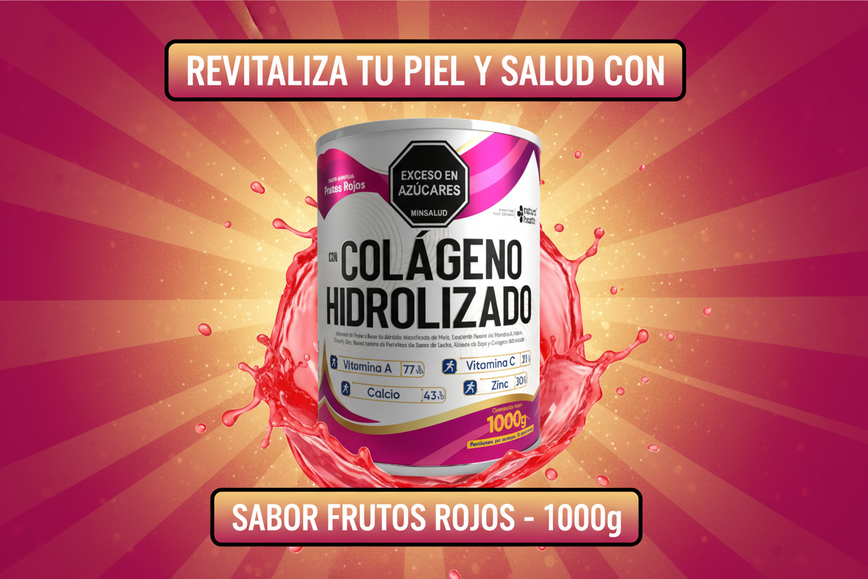 Colágeno banner promocional vibrante